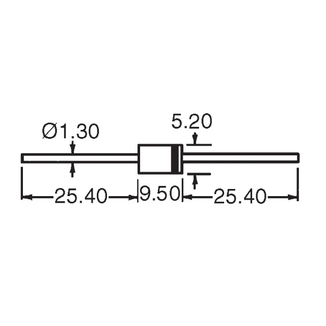 SB5100-T Diodes Incorporated  Diodos - Rectificadores - Sencillos